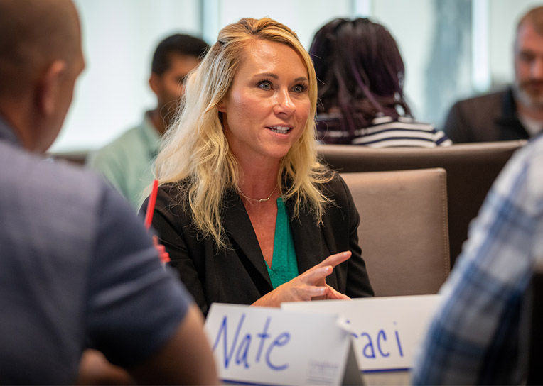 Woman in business meeting