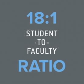 18:1 student-to-faculty ratio