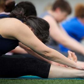 People stretching out