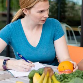 Teen recieving nutrition counseling